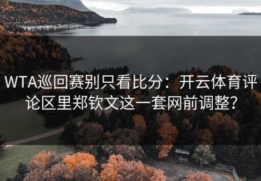 WTA巡回赛别只看比分：开云体育评论区里郑钦文这一套网前调整？